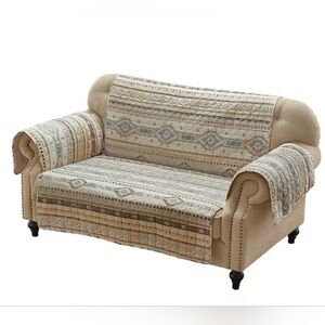 Greenland Home Fashions Loveseat Protector Tan Barefoot Bungalow